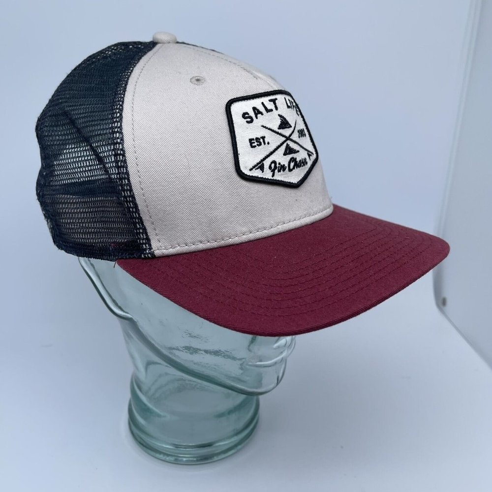 Salt Life Hat Cap Snap Back Fin Chaser Trucker Logo Outdoors Fishing Adjustable - Picture 4 of 10